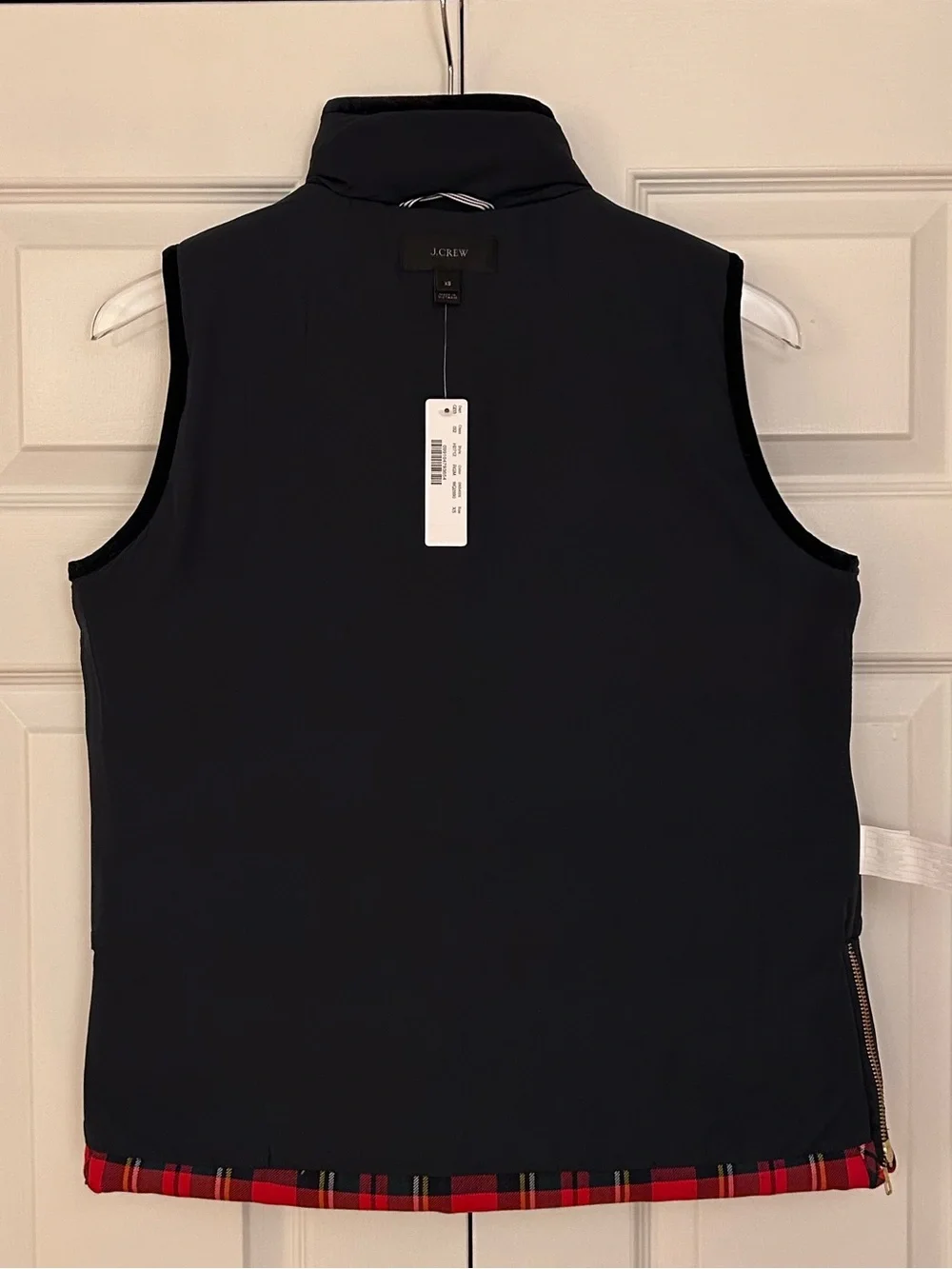J. Crew Tartan Plaid Mountain Puffer Vest